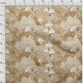 thumbnail image 4 of oneOone Cotton Poplin Light Brown Fabric Asian Japanese Floral Sewing Material Print Fabric By The Yard 56 Inch Wide, 4 of 5