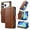 Darkbrown, variant on Decase for iPhone 17 Pro Max 2025 Flip Wallet Cover,Shockproof Flip Card Slots Holder Stand PU Leather Case,Business Wallet Phone Case for iPhone 17 Pro Max,Lightbrown