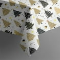 thumbnail image 5 of Gold Christmas Tree Pattern Square Tablecloth,Waterproof Square Table Cover,Wipeable Spillproof Washable Table Cover for Home Kitchen Party Decor 42"X42"(107x107cm), 5 of 6