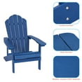 thumbnail image 4 of CHYVARY 4 Peaks Outdoor Patio Adirondack Fire Pit Plastic Chair for Deck, Poolside, Beach and Backyard, Navy Blue, 4 of 6