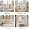 thumbnail image 6 of Coffee Gnomes Tier Curtains, Brown Buffalo Plaid Check Farmhouse Light Filtering Kitchen Curtains, 2Pcs Rod Pocket Half Window Treatments Panels for Sink Cafe Cabinet Camper 27.5x24 Inches, 6 of 9