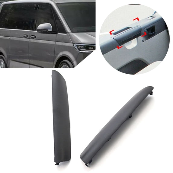 BFY 2Pcs Car Inner Interior Door Pull Handle Upper Trim Cover For VW Transporter T5 Multivan 2010-2015 7H0867179B 7H0867180F