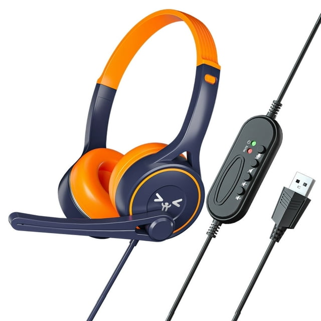 SY-G30 Wired Headphone Comfortable Noise Reduction Over-Ear Computer Headphone with Microphone for Online Course