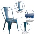 thumbnail image 2 of Distressed Copper Metal Indoor-Outdoor Stackable Chair, 2 of 9