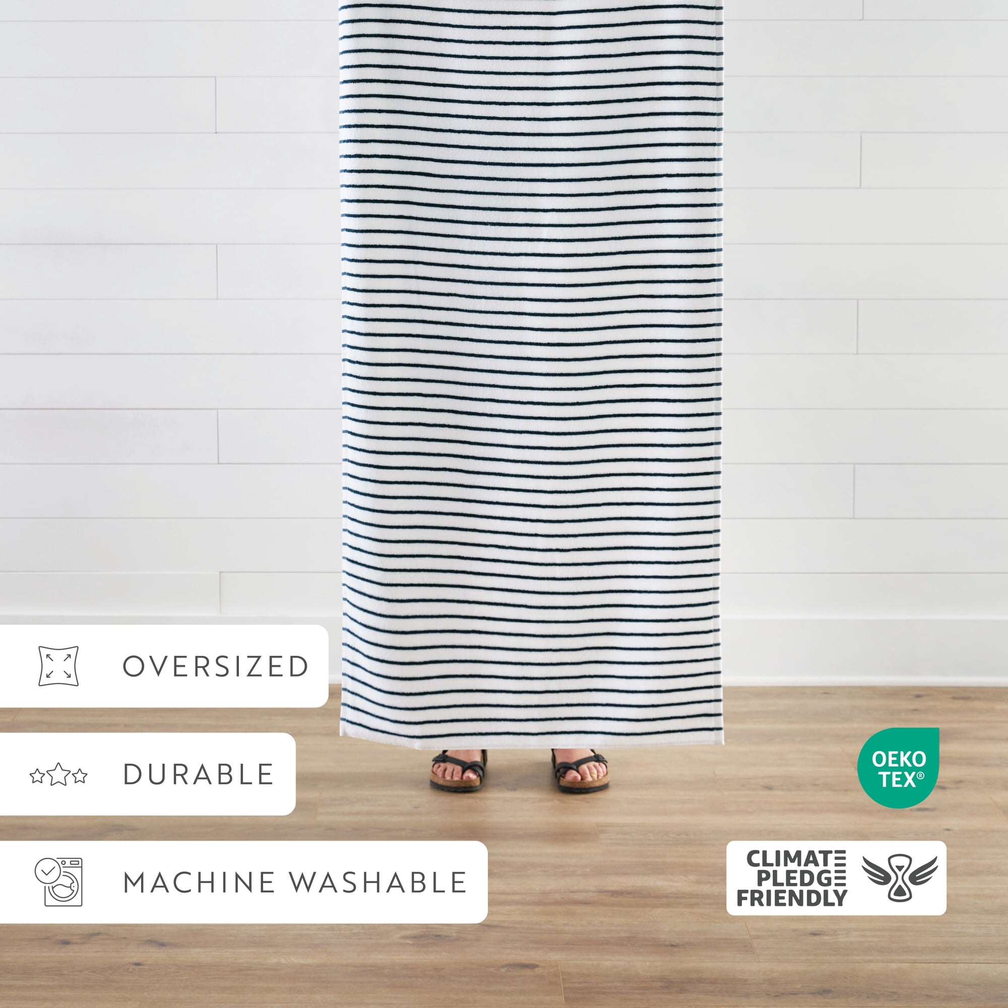 Comfort Canopy - Cabana Stripe Beach Pool Towels - Oversized 100% Ring Spun Cotton, Ultra Soft, Plush and Highly Absorbent, 35 x 65
