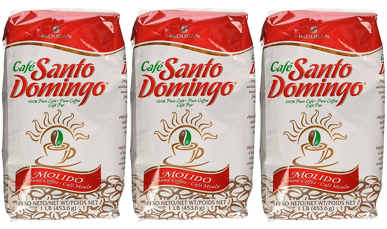 Cafe Santo Domingo Ground Coffee, 3 pack (3 x 16 Ounce