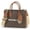 Brown, variant on Mirella Small Top Zip Satchel Crossbody Bag in Pebbled Leather (Black)