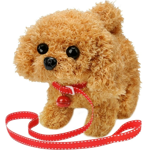 Plush Teddy Toy Puppy Electronic Interactive Dog - Walking, Barking, Tail Wagging, Stretching Companion Animal for Kids Toddlers