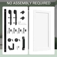 thumbnail image 5 of 36" x 80" White Primed Finish Solid Manufactured Wood Sliding Barn Door With Installation Hardware Kit (No Assembly Required), 5 of 7