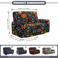 thumbnail image 2 of Xoenoiee Colorful Daisy Flower Print Recliner Loveseat Cover 2 Seater Recliner Slipcover Soft Polyester Couch Slipcovers 6 Pieces Form Fit Stretch Furniture Protector, 2 of 6