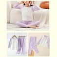 thumbnail image 5 of THDHVS Girls Pajamas,Pajamas for Kids,Two-Piece Patchwork Color Pajama Set for Boys Girls Soft Pajamas for Kids Family Matching PJs Purple 13-14 Years, 5 of 5