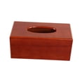 thumbnail image 3 of Caja de papel de seda con tapa de madera, moderna, rectangular, multiusos, para almacenamiento facial rojo, 3 of 9