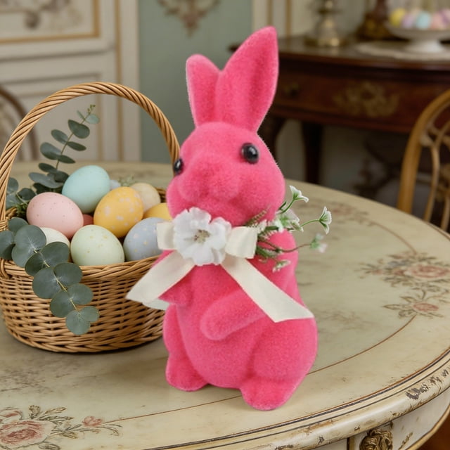 Creatine Bunny Rabbit Sculpture Statue For Garden Patio Easter Home Outdoor Ornament