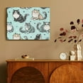 thumbnail image 4 of Cute Cat Print on Canvas Wall Art Decor for Home, Living Room, Bedroom - Ready to Hang 16x12in, 4 of 6