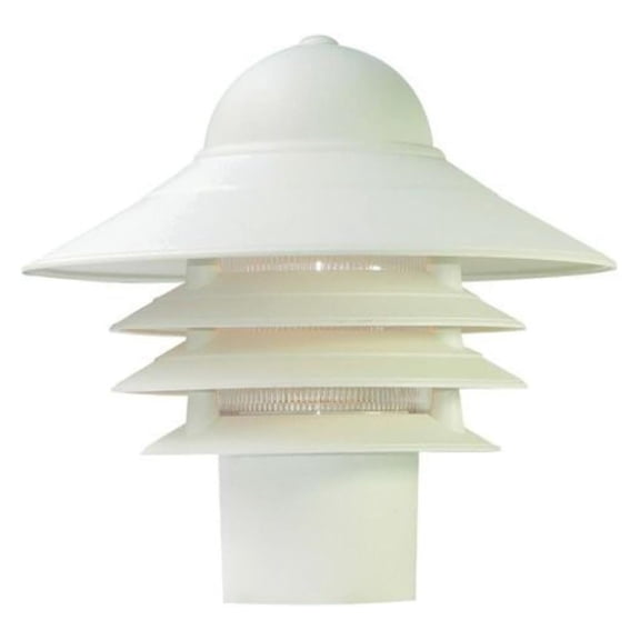 87TW Mariner Collection 1-Light Post Mount Outdoor Light Fixture, Textured White 10" x 10"