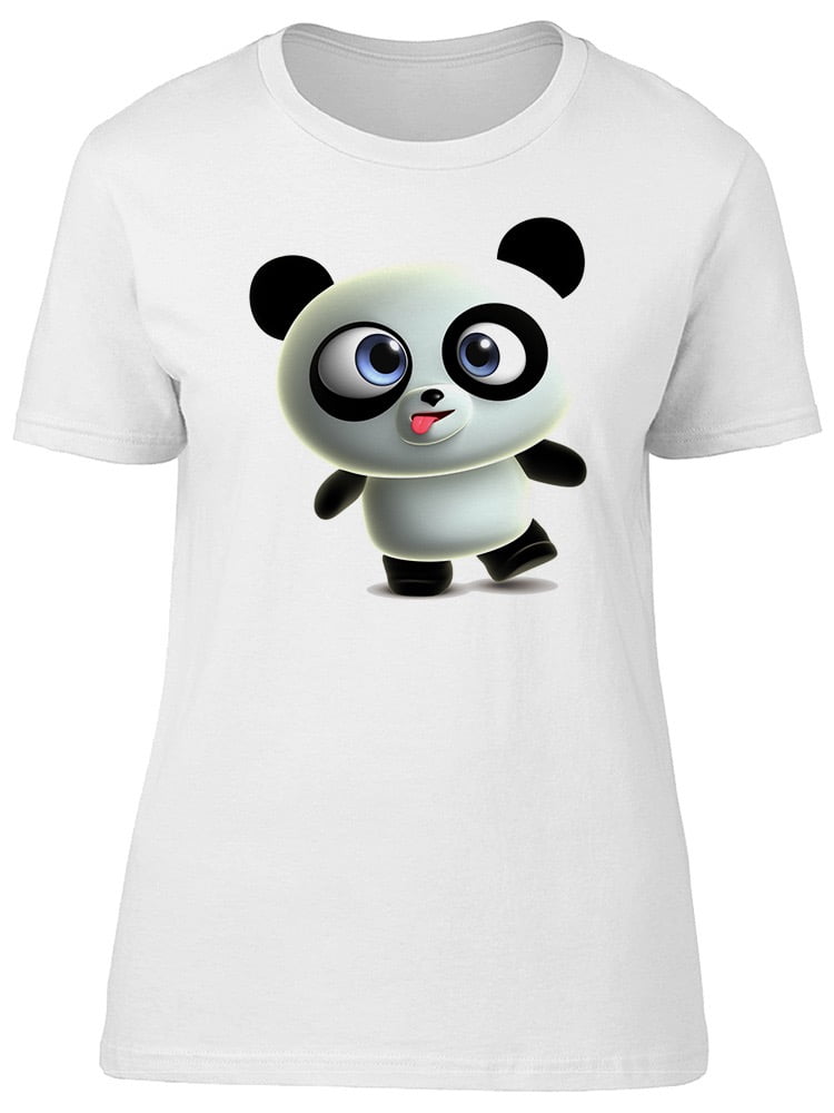 Cute Crazy Baby Panda Cartoon Tee Women S Image By Shutterstock Walmart Com