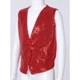 thumbnail image 6 of iiniim Kids Boys Girls Performance Sleeveless Shiny Sequins Vest for Hip Hop Jazz Dance Party 3-8, 6 of 7