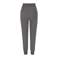 thumbnail image 5 of XFLWAM Womens Cotton Linen Jogger Pants Drawstring Elastic Waist Tapered Leg Trousers Casual Lightweight Pants with Pockets Gray M, 5 of 7