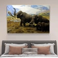 thumbnail image 4 of Woolly Mammoth Canvas Poster Bedroom Decor Sports Landscape Office Room Decor Gift,Frame-style,08x12inch(20x30cm), 4 of 8