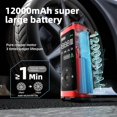 thumbnail image 3 of Tire Inflator Portable Air Compressor, Cordless Inflation Air Pump,12000mAh, 150PSI, Auto Stop, Tire  Gauge, LED/SOS Light, for  SUV Motorcyle, 3 of 6