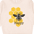 thumbnail image 3 of Inktastic Honeycomb Bee Happy Toddler Sweatshirt, 3 of 4