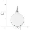 thumbnail image 3 of 14K White Gold Round Disc Charm (19 X 12) Made In United States xwm593/18, 3 of 5