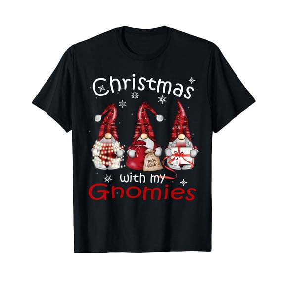 Gnome Family Christmas Shirts for Women Men - Buffalo Plaid T-Shirt