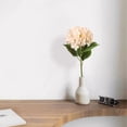 thumbnail image 5 of Silk Hydrangea Stem, Artificial Flower Arrangement with Realistic Leaves, 23.62 Inch Light Yellow Faux Bloom for Vase Party Decor, 5 of 7