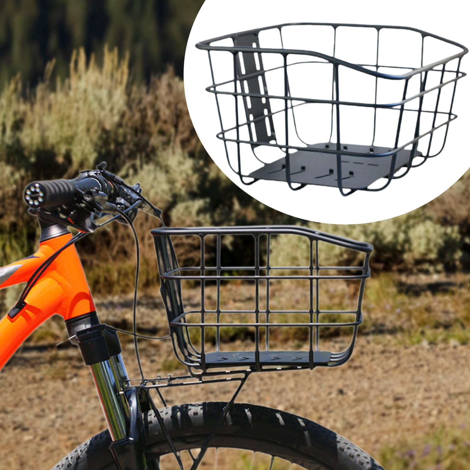 DimyFew Bike Basket Pannier Basket Dogs Carrier Women Men Stylish Carrying Bicycle Front L with Base Plate