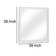 thumbnail image 3 of Benjara Rectangular Molded Wooden Frame Dresser Top Mirror, White and Silver, 3 of 7