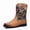 Brown, variant on Men's Camo Print Western Cowboy Boots with Rugged Sole & Pull-On Design Mid-Calf Slip-Resistant Outdoor Boots