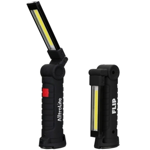 Flip Rechargeable COB LED Magnetic Flashlight & Work Light - TESTED ACTUAL  TRUE - 300 LUMENS - Flood Light Torch with Magnetic Stand for Car 