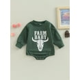 thumbnail image 2 of Cenuakty Infant Baby Autumn Jumpsuit, Letter Cow Print Long Sleeve Round Neck Romper for Boys Girls, 2 of 9