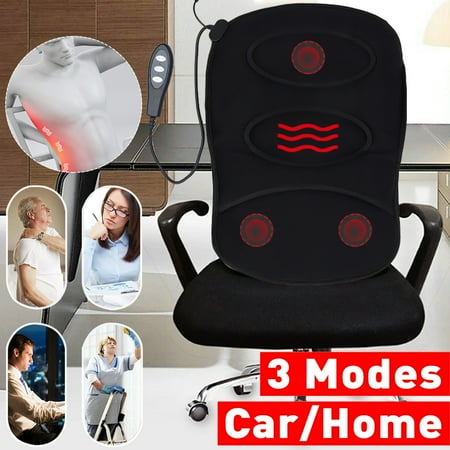 3 Mode Electric Heated Vibrating Massage Seat Cushion Waist Back Shiatsu Massager For Home Office Car Use Walmart Canada