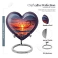 thumbnail image 2 of MUKTIVE Music Keepsake Cremation Urns for Ashes Adult Male, Heart Urn for Ashes for Woman Funeral, Sunset Burial Urns, Beautiful Handmade Ocean Blue Urn for Female (1 Large & 4 Keepsake), 2 of 7
