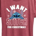 thumbnail image 3 of Lilo & Stitch - I Want A Stitch For Christmas - Women's Short Sleeve Graphic T-Shirt, 3 of 5