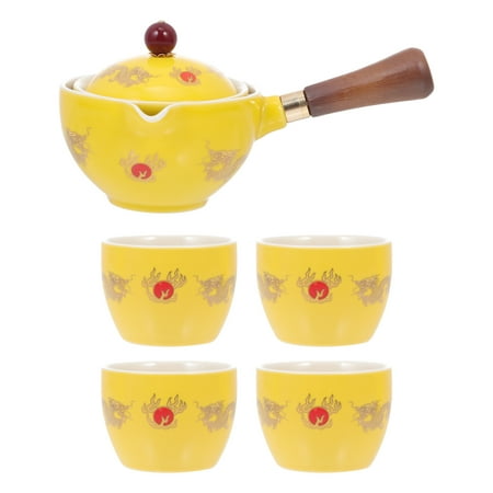 

NUOLUX 1 Set Chinese Style Side Handle Tea Pot with Cups Kung Fu Tea Set for Tea Lover