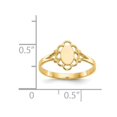 thumbnail image 2 of 14k Yellow Gold Solid Filigree Oval Polished Center Signet Ring Size 4.25 Ring for Women - .9 Grams, 2 of 2