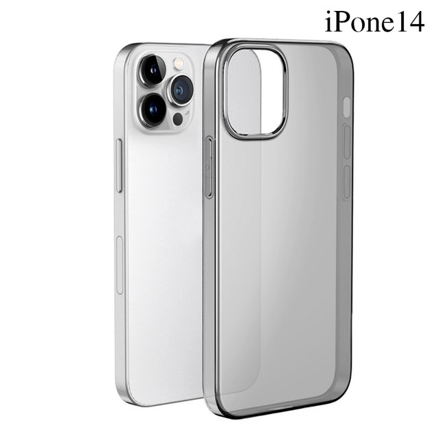 Transparent Phone Case High Purity TPU Compatible With iPhone 14max pro Protective Case Soft Transparent TPU Case Through Black iP 14
