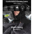 thumbnail image 4 of Lavenicole Winter Jackets for Men Fleece Lined Cotton Outdoor Winter Cargo Coats with Multi Pockets Black L, 4 of 6