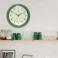 thumbnail image 7 of Infinity Instruments Retro Round Metal Green Wall Clock, 12", 7 of 7