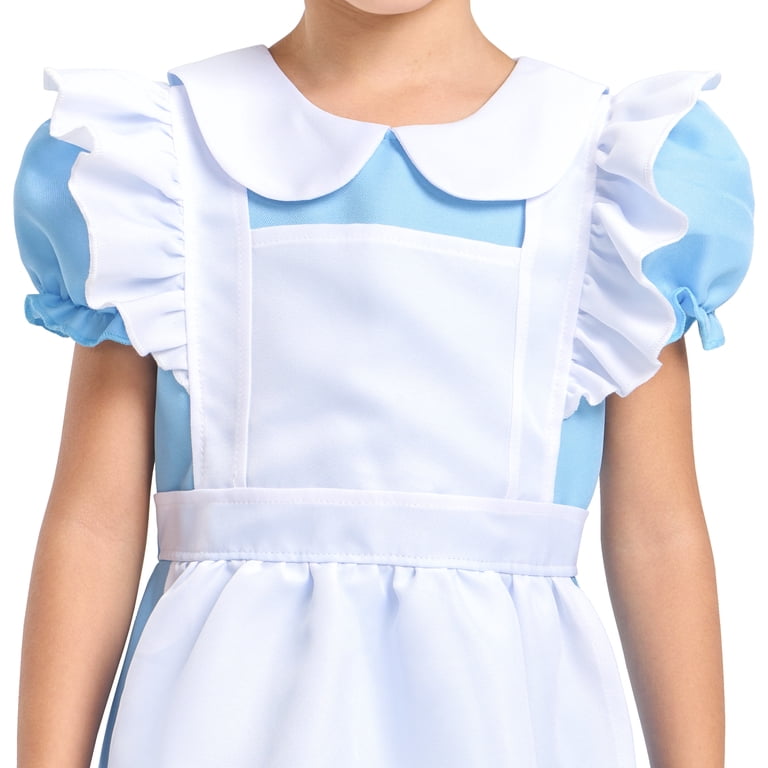 blue dress white apron costume Amazon.com: Deerose ALIC Costume Adult Women Blue Maid Wonderland Puff  Sleeve Halloween Blue Dress XS : Clothing, Shoes & Jewelry