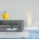 thumbnail image 2 of Lámpara De Papel De Porcelana Con Forma De Fruta, Escultura Decorativa, Mesa Coleccionable, Decoración Geométrica, Acogedora Lámpara De Pie Para Sala De Estar, Cubierta Para Festivales Y, 2 of 8