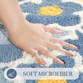 thumbnail image 4 of Bathroom Rugs, Cute Flower Bath Mat Flower Rug Non Slip Floor Carpet Microfiber Super Absorbent Machine Washable Bathtub Rug for Bedroom, Living Room and Bathroom Decor (19.6 x 31.4 inch), 4 of 6