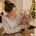 thumbnail image 4 of DIY Jeweled Christmas Tree Art Kit,Sparkling Gem and Pearl Painting Craft with Floating Display Frame,Creative Christmas Decor Kit for Adults,Handmade Holiday Gift for Craft Lovers (A3), 4 of 6