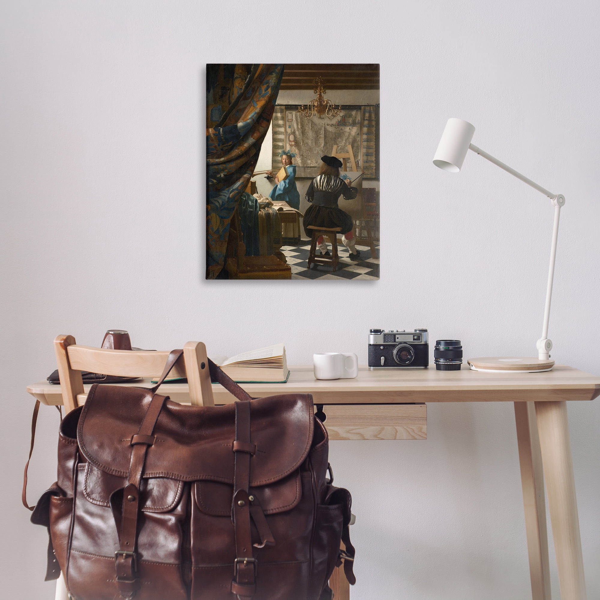Stupell Industries Classical Vermeer Painting People Painting Wrapped Canvas Art Print Wall Art, 30 x 40
