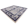 thumbnail image 2 of Unique Loom La Jolla Collection Tone Traditional Square Rug, 10 Feet, Blue/Ivory, 2 of 5