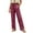 Wine, variant on Cmfcve Summer Women's Gauze Pants Casual High Waist Comfy Lightweight Long Pants with Pockets