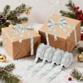 thumbnail image 7 of 5 Rolls Christmas Ribbon 1.5 inch Wide Decorative Ribbon for Gift Wrapping and Holiday Decorations Blue-green Plants, 7 of 7