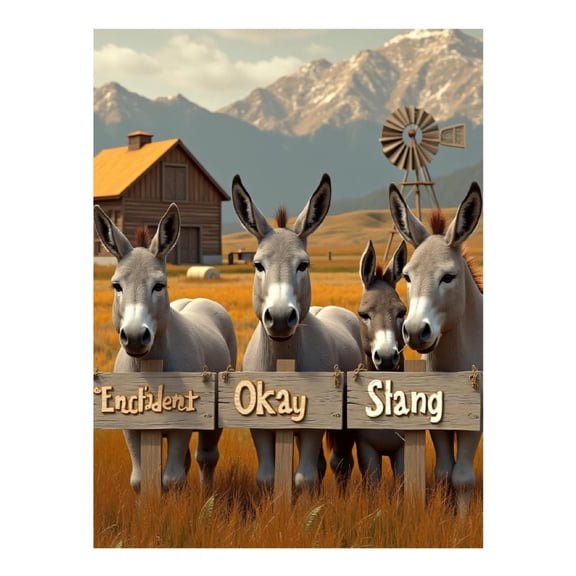 Diamond Art Kit for Adults, Realistic Modern Donkey Print No.49 Diamond Painting for Adults Beginners, 5D DIY Diamond Art Painting Kits, Colorful Diamond Painting Craft for Home Decor 12x16